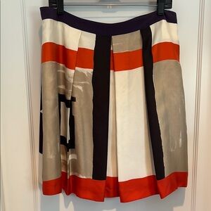 Antonelli Firenze 100% silk pleated A line skirt in Italian size 46